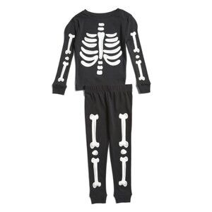 KOMAR KIDS Black Kids 2pc Glow In The Dark Skeleton Sleep Set